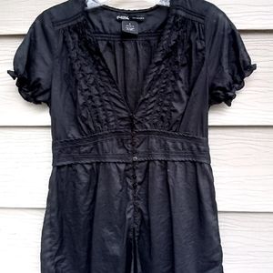 HaleBob sheer black blouse, good condition, women's size S